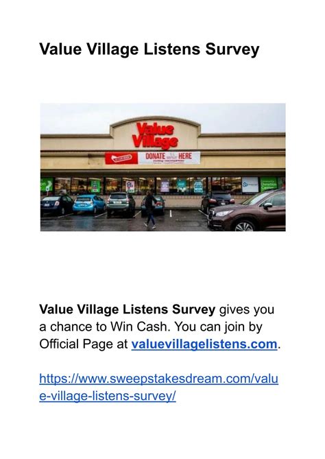 value village listens survey|ValueVillageListens .